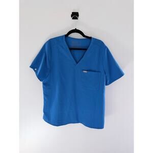 FIGS Catarina One-Pocket Scrub Blue Top-Size XL